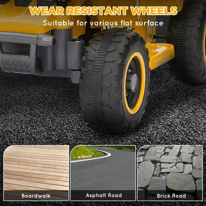 6V Kids Ride-On Quad Bike - Yellow | Forward and Reverse - LED Headlights AIYAPLAY - Little and Giant Explorers AIYAPLAY