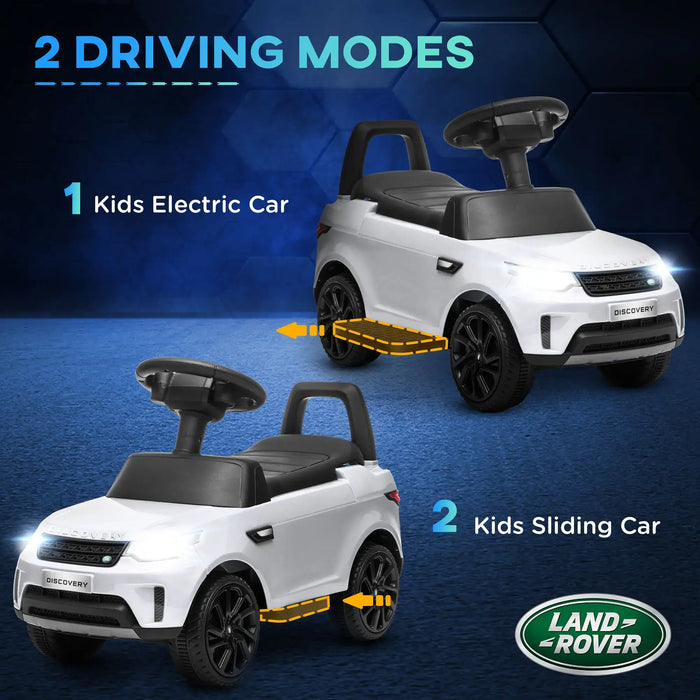 6V Land Rover Licensed Kids Electric Car - White | Dual Driving Modes with Lights and Music AIYAPLAY - Little and Giant Explorers AIYAPLAY