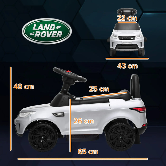 6V Land Rover Licensed Kids Electric Car - White | Dual Driving Modes with Lights and Music AIYAPLAY - Little and Giant Explorers AIYAPLAY