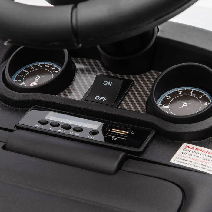 6V Land Rover Licensed Kids Electric Car - White | Dual Driving Modes with Lights and Music AIYAPLAY - Little and Giant Explorers AIYAPLAY