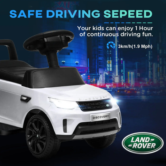 6V Land Rover Licensed Kids Electric Car - White | Dual Driving Modes with Lights and Music AIYAPLAY - Little and Giant Explorers AIYAPLAY