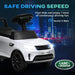 6V Land Rover Licensed Kids Electric Car - White | Dual Driving Modes with Lights and Music AIYAPLAY - Little and Giant Explorers AIYAPLAY