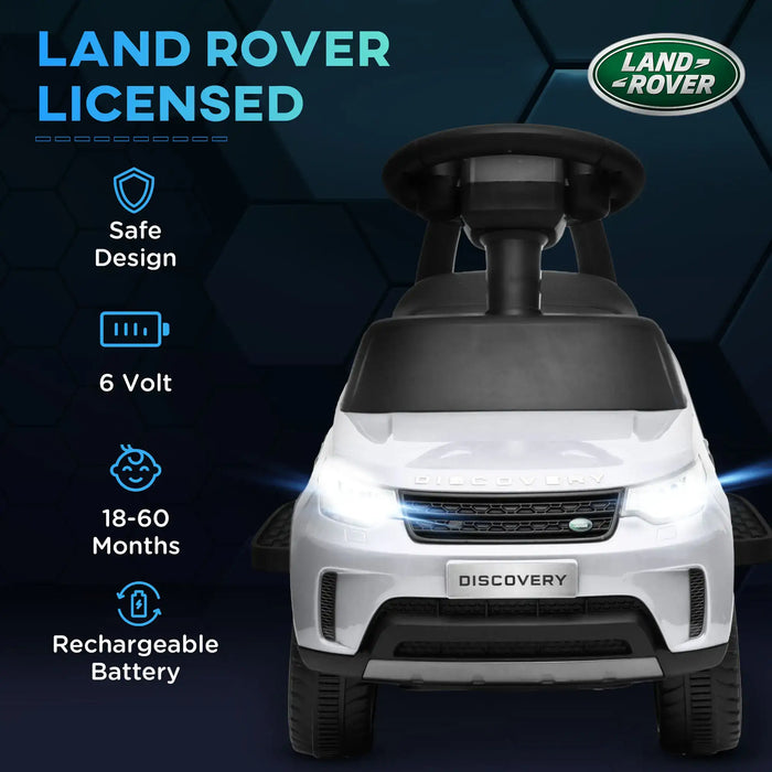 6V Land Rover Licensed Kids Electric Car - White | Dual Driving Modes with Lights and Music AIYAPLAY - Little and Giant Explorers AIYAPLAY