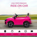 Pink kids electric Audi RS Q8 ride-on car with remote control, outdoor, for ages 3 to 5