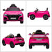 Pink Audi RS Q8 kids electric ride on car, shown from front, side, rear, and angle views