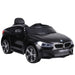 Black BMW 6 GT kids ride-on car with realistic details and chrome wheels