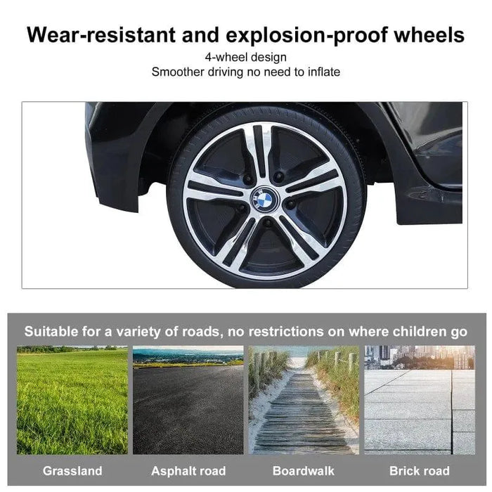 BMW kids ride-on car wear-resistant explosion-proof wheel, suitable for grass, asphalt, boardwalk, brick road