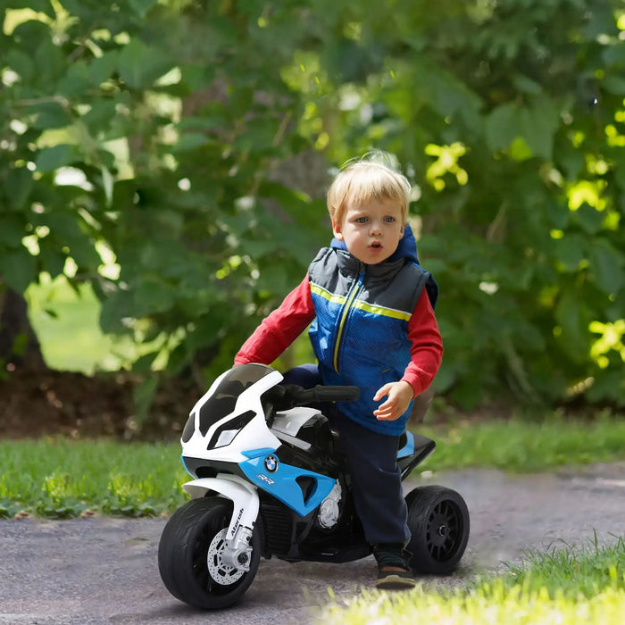 6V Licensed BMW Kids Electric Motorbike – Blue | Realistic Lights and Sounds HOMCOM - Little and Giant Explorers HOMCOM
