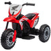 Red Honda CRF450RL kids electric ride-on motorbike with three wheels and engine graphics