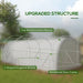 6x3m Polytunnel Greenhouse | Large Walk-In Grow Tunnel with Reinforced Frame and Accessories OUTSUNNY - Little and Giant Explorers Outsunny