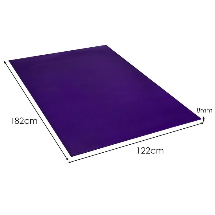 6x4ft Large Yoga Mat – Purple | Double-Sided Non-Slip PVC Mat - Waterproof COSTWAY - Little and Giant Explorers