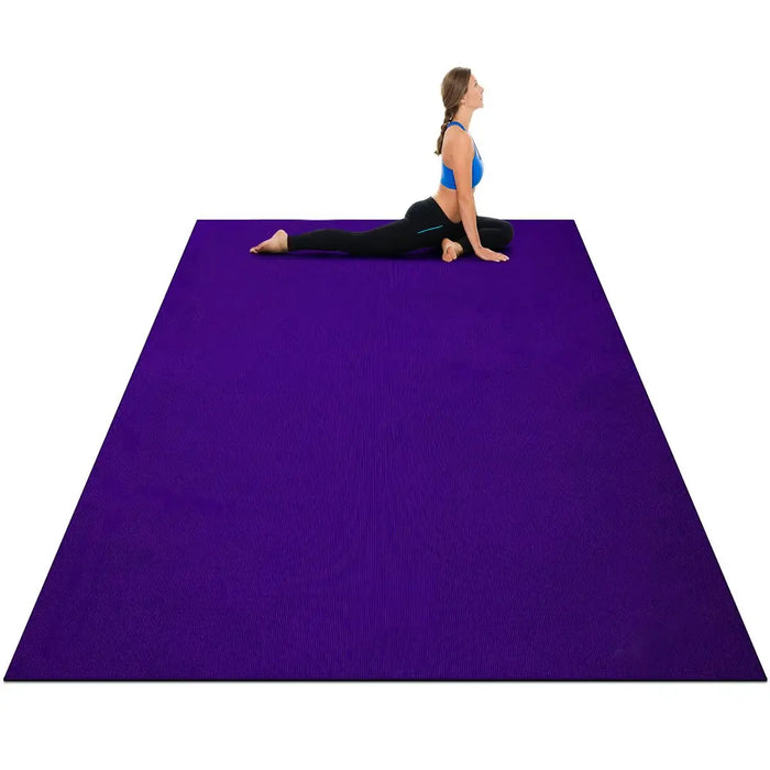 6x4ft Large Yoga Mat – Purple | Double-Sided Non-Slip PVC Mat - Waterproof COSTWAY - Little and Giant Explorers