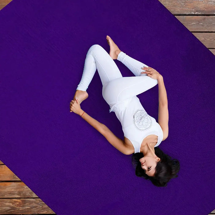 6x4ft Large Yoga Mat – Purple | Double-Sided Non-Slip PVC Mat - Waterproof COSTWAY - Little and Giant Explorers