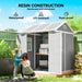 6x6ft Plastic Garden Storage Shed – Grey | Resin Construction with Floor OUTSUNNY - Little and Giant Explorers Outsunny