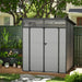 Outdoor Plastic Storage Shed with Windows and Vents 6 x 6FT - Little and Giant Explorers Outsunny