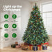 7.5ft Pre-Lit Artificial Christmas Tree | Carolina Pine - 480 LED Lights and Remote Control HOMCOM - Little and Giant Explorers HOMCOM