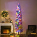 7.5ft Pre-Lit Artificial Christmas Tree | Snowy Finish - Multi-Coloured LEDs HOMCOM - Little and Giant Explorers HOMCOM