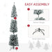 7.5ft Pre-Lit Artificial Christmas Tree | Snowy Finish - Multi-Coloured LEDs HOMCOM - Little and Giant Explorers HOMCOM