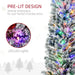 7.5ft Pre-Lit Artificial Christmas Tree | Snowy Finish - Multi-Coloured LEDs HOMCOM - Little and Giant Explorers HOMCOM