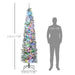 7.5ft Pre-Lit Artificial Christmas Tree | Snowy Finish - Multi-Coloured LEDs HOMCOM - Little and Giant Explorers HOMCOM