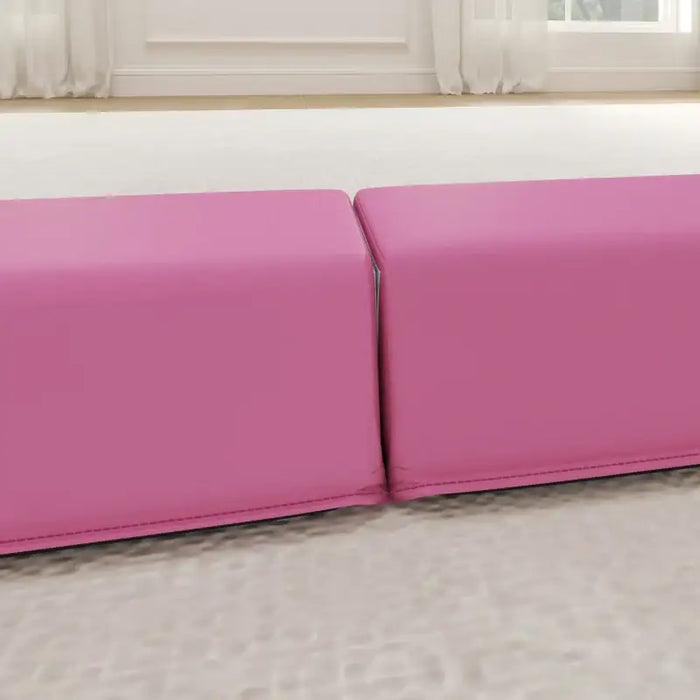 7.7ft Foldable Gymnastics Balance Beam - Pink | Non-Slip Base SPORTNOW - Little and Giant Explorers SPORTNOW