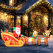 7.9ft Santa Sleigh with Reindeer and LED Lights | Inflatable Christmas Decoration OUTSUNNY - Little and Giant Explorers Outsunny
