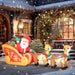 7.9ft Santa Sleigh with Reindeer and LED Lights | Inflatable Christmas Decoration OUTSUNNY - Little and Giant Explorers Outsunny
