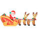7.9ft Santa Sleigh with Reindeer and LED Lights | Inflatable Christmas Decoration OUTSUNNY - Little and Giant Explorers Outsunny