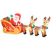 7.9ft Santa Sleigh with Reindeer and LED Lights | Inflatable Christmas Decoration OUTSUNNY - Little and Giant Explorers Outsunny