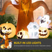 7.9FT Tall Halloween Inflatable Ghost Tree with Pumpkins, White Ghosts and Tombstone - Little and Giant Explorers Outsunny