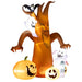 7.9FT Tall Halloween Inflatable Ghost Tree with Pumpkins, White Ghosts and Tombstone - Little and Giant Explorers Outsunny