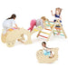 7-in-1 Indoor Wooden Foldable Climbing Toys - Little and Giant Explorers Costway