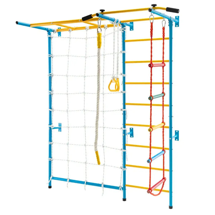 7-in-1 Indoor Wall Climbing Gym Set - Little and Giant Explorers Costway