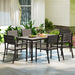 Seven-Piece Outdoor Dining Set in Brown - Little and Giant Explorers Outsunny