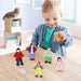 7-Piece Happy Family Wooden Doll Set | Role Play Toy Figures - Colourful Flexible Dolls SOKA® - Little and Giant Explorers SOKA Play Imagine Learn