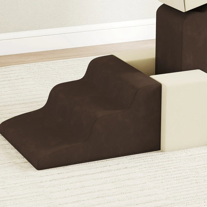 7-Piece Soft Play Equipment Set – Velvet Climbing Blocks for Toddlers | Indoor Sensory Development AIYAPLAY - Little and Giant Explorers AIYAPLAY