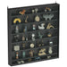 7-Tier Wall Display Shelf Unit Cabinet with Glass Doors in Black - Little and Giant Explorers HOMCOM