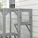 71" Outdoor Wooden Cat House with 3 Platforms in Grey - Little and Giant Explorers PawHut