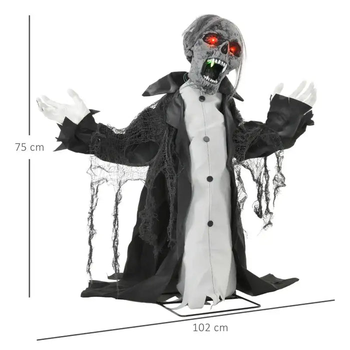75cm Animated Skeleton Half-Body Prop | Sound, Light and Motion Effects HOMCOM - Little and Giant Explorers HOMCOM