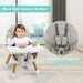 Baby high chair with detachable 5-point safety belt in a room setting