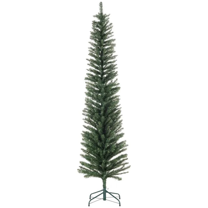 7FT Artificial Bare Pencil Christmas Tree in Green - Little and Giant Explorers HOMCOM