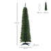 7FT Artificial Pencil Christmas Tree with Realistic Branches in Green - Little and Giant Explorers HOMCOM