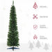 7FT Artificial Pencil Christmas Tree with Realistic Branches in Green - Little and Giant Explorers HOMCOM