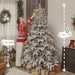 7ft Artificial Christmas Tree – Snow-Kissed Finish | 1867 Realistic Branch Tips HOMCOM - Little and Giant Explorers HOMCOM