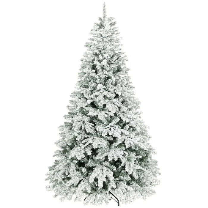 7ft Artificial Christmas Tree – Snow-Kissed Finish | 1867 Realistic Branch Tips HOMCOM - Little and Giant Explorers HOMCOM