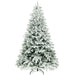 7ft Artificial Christmas Tree – Snow-Kissed Finish | 1867 Realistic Branch Tips HOMCOM - Little and Giant Explorers HOMCOM