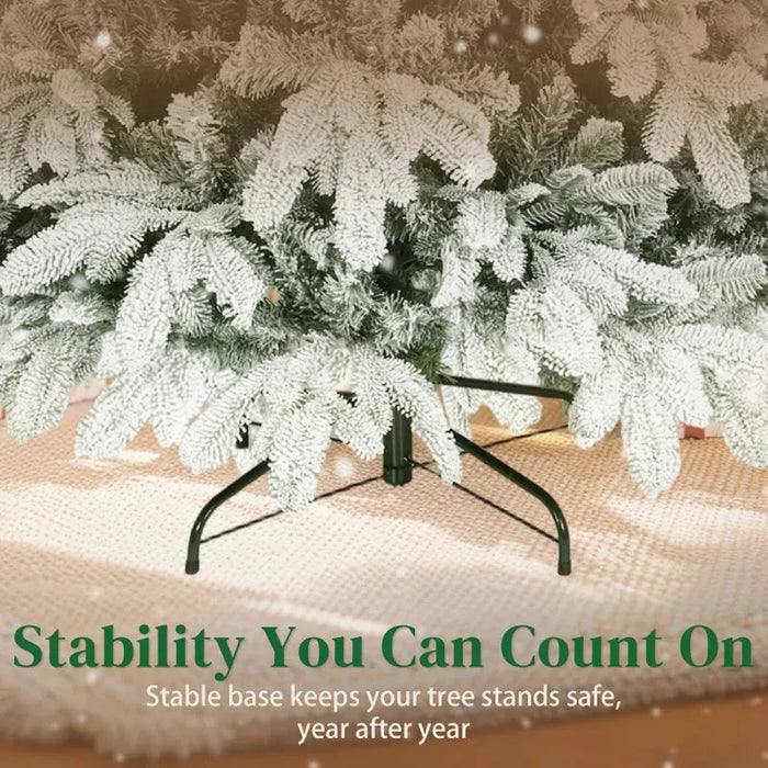 7ft Artificial Christmas Tree – Snow-Kissed Finish | 1867 Realistic Branch Tips HOMCOM - Little and Giant Explorers HOMCOM