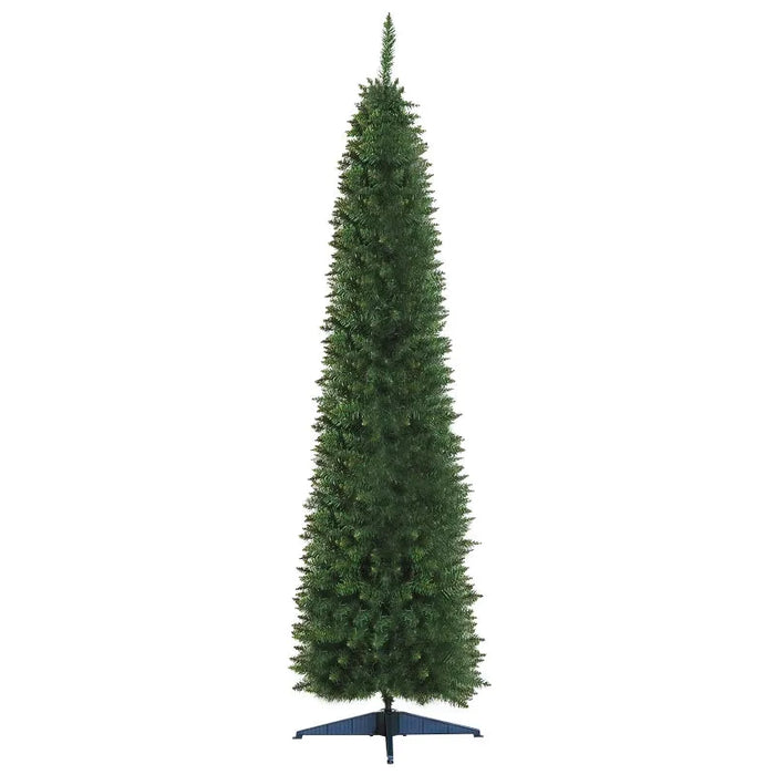 7FT Artificial Pencil Christmas Tree with Realistic Branches in Green - Little and Giant Explorers HOMCOM