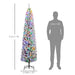 7FT Artificial Pre-Lit Christmas Trees with Colourful LED Lights - Little and Giant Explorers HOMCOM