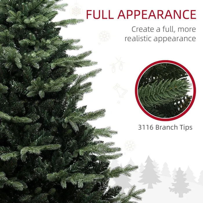 7FT Artificial Spurce Christmas Tree with 3116 Branch Tips - Little and Giant Explorers HOMCOM